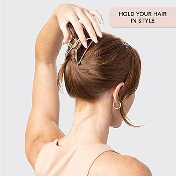 Kitsch Gold Metal Claw Clips, Large Hair Clips for All Hair Types, Hair Claw Clip, Cute Claw Clip... | Amazon (US)