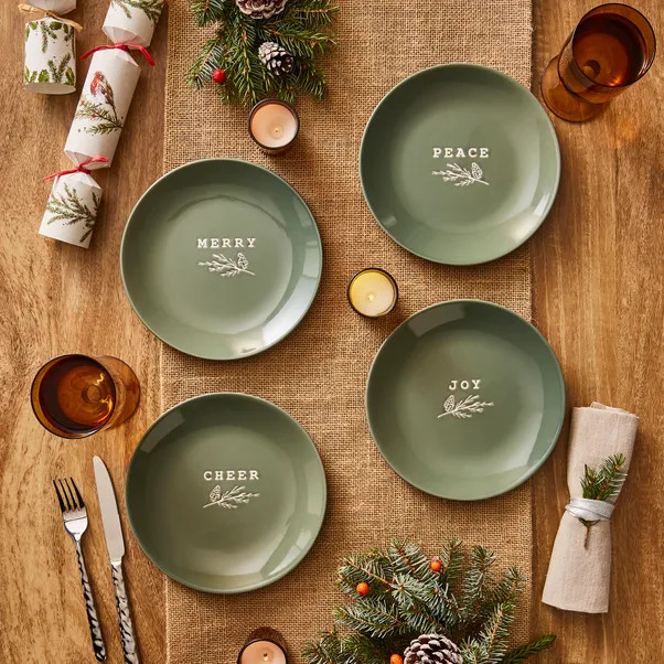 Set of 4 Spruce Side Plates | Dunelm (migrated)