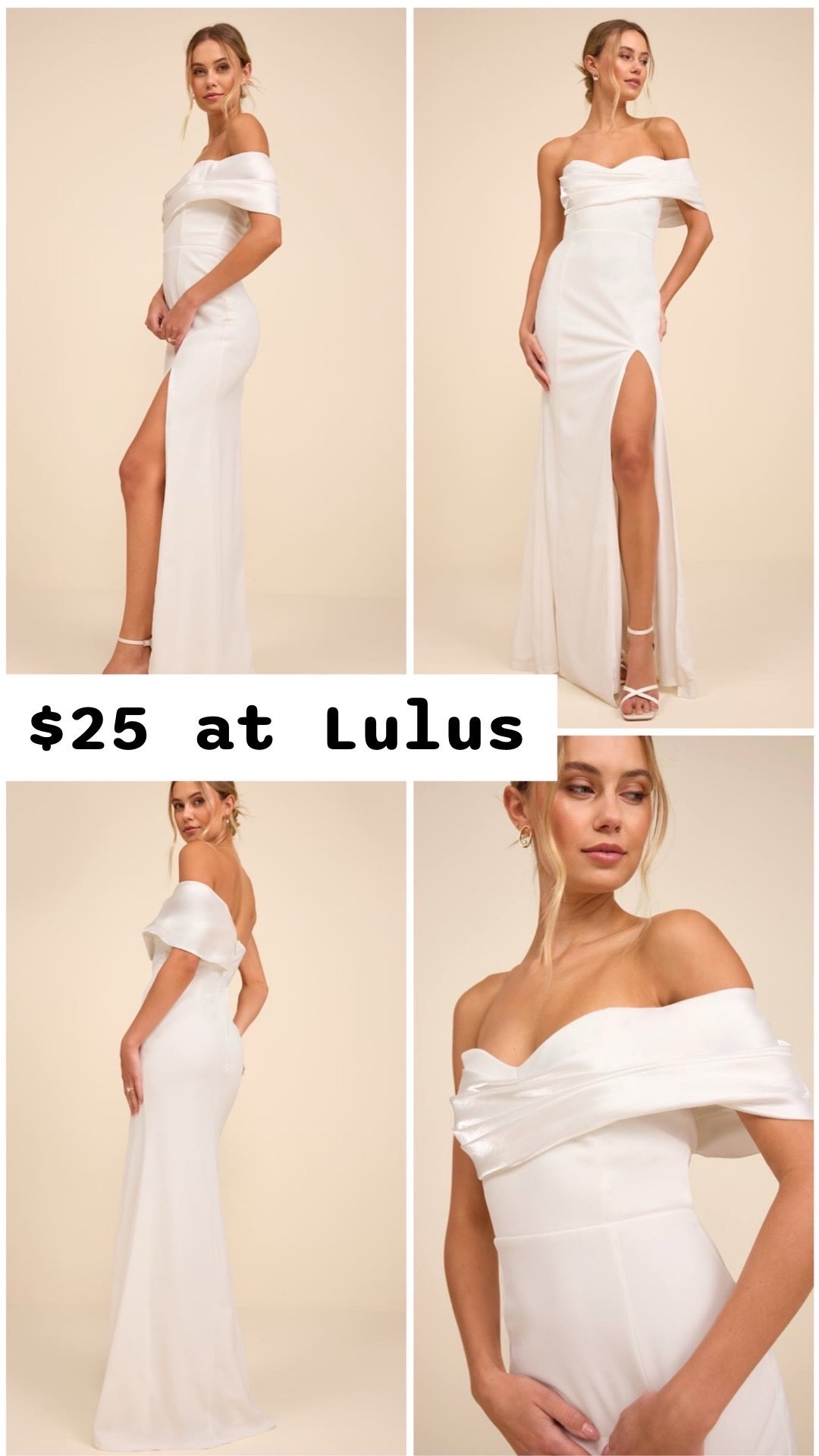 White asymmetrical mermaid  maxi wedding dress only $25 at Lulus!

Reception dresses, bride wedding dresses, courthouse elopement dresses, long white dresses, minimalist wedding dresses, or micro wedding dresses.

#LTKWedding #LTKSeasonal #LTKSaleAlert