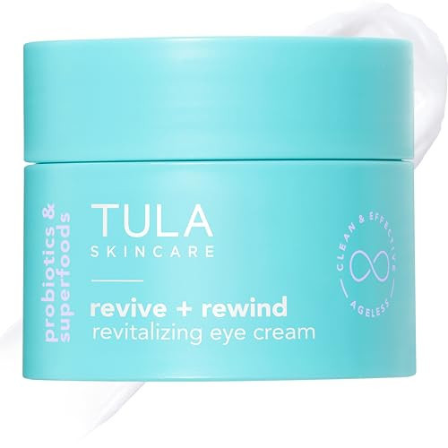 TULA Skin Care Revive & Rewind Revitalizing Eye Cream - Smooth Fine Lines, Dark Circles & Puffiness, 0.5 oz. | Amazon (US)