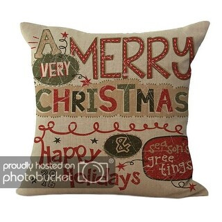 ChezMax Cotton Linen Christmas Cushion Cover Square Decor Pillow Cover Decorative Throw Pillow Case  | Bed Bath & Beyond