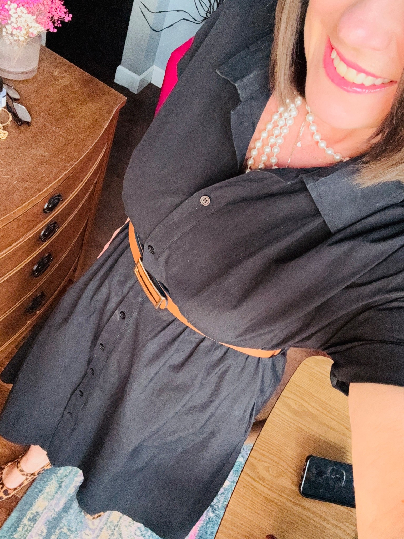My office OOTD!!

Black shirt dress
Leopard Mary Janes 

#LTKootd #LTKWorkwear #LTKOver40