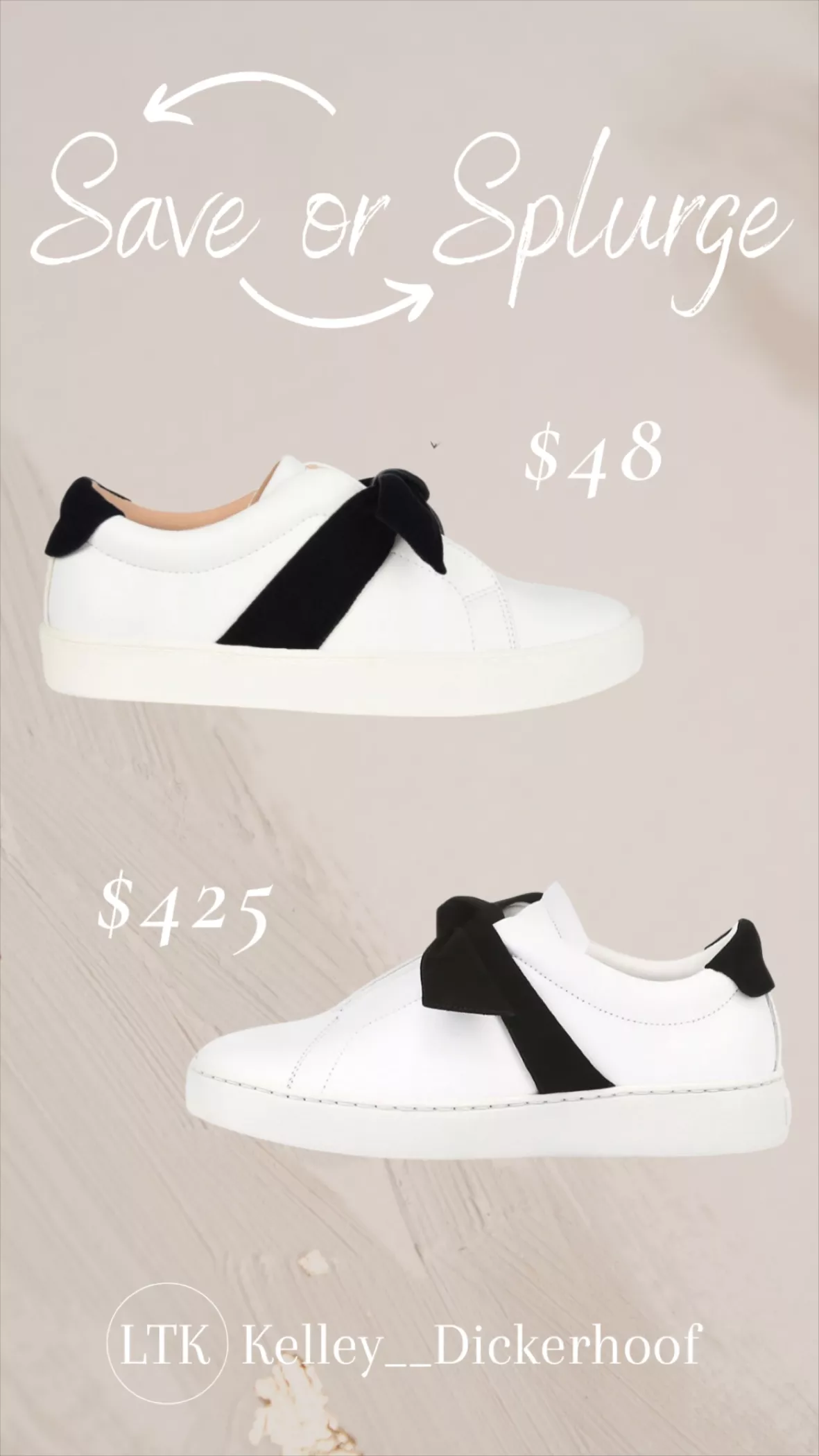 Clarita Bow Leather Sneakers curated on LTK