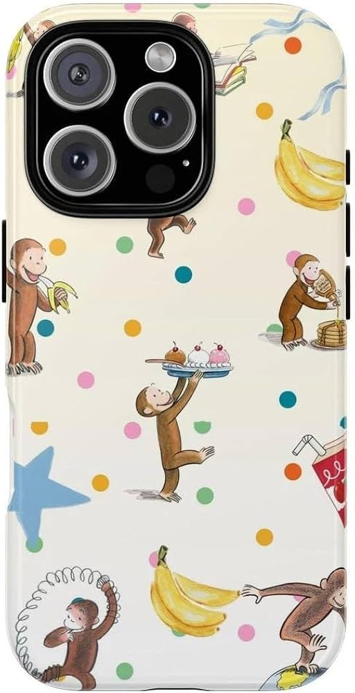 Curious Monkey George Phone Case for iPhone 17 16 15 14 13 12 11 Pro Max Clear | Amazon (US)