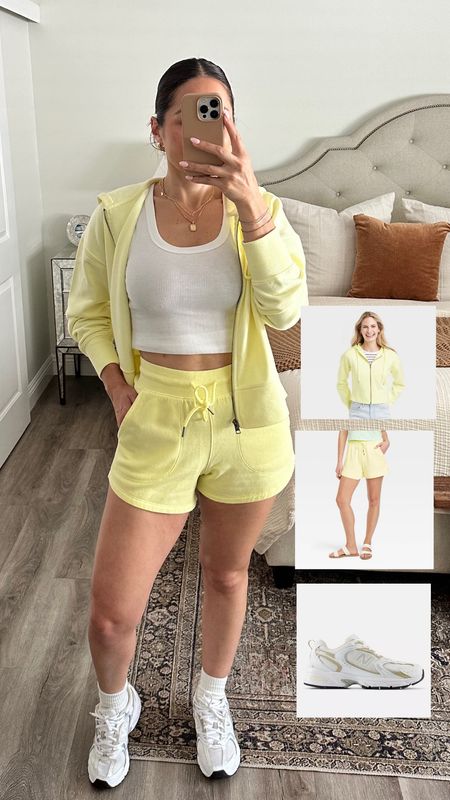 The perfect set in the perfect color! 
Wearing a medium in jacket and XS in shorts 

#LTKFindsUnder50 #LTKU #LTKStyleTip