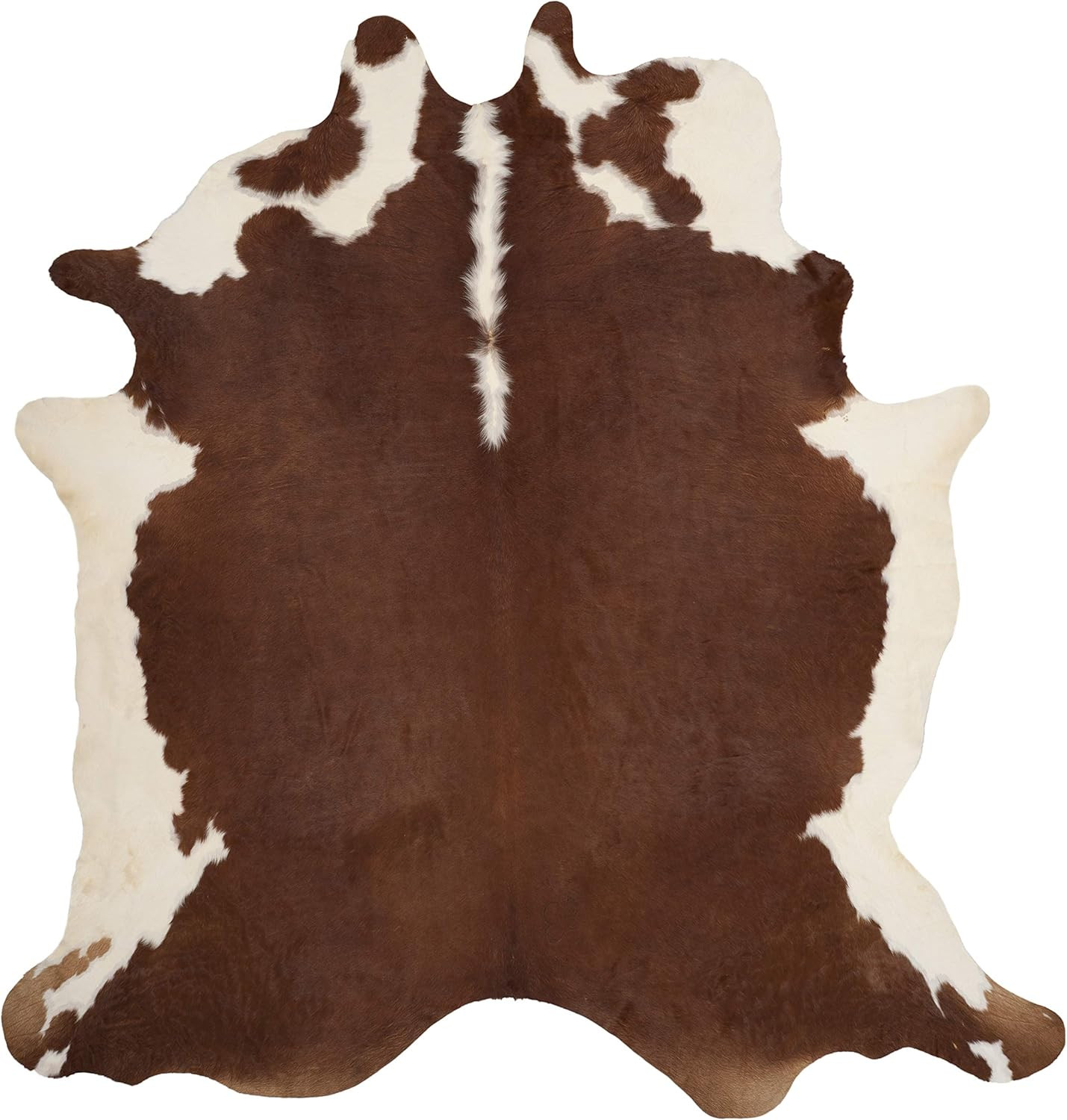 SAFAVIEH Cow Hide Collection Area Rug - 5'6" x 6'6", Brown & White, Handmade Rustic Genuine Cowhi... | Amazon (US)