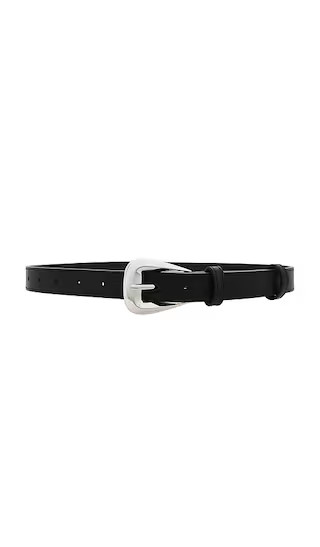 Noah Leather Belt in Black & Silver | Revolve Clothing (Global)