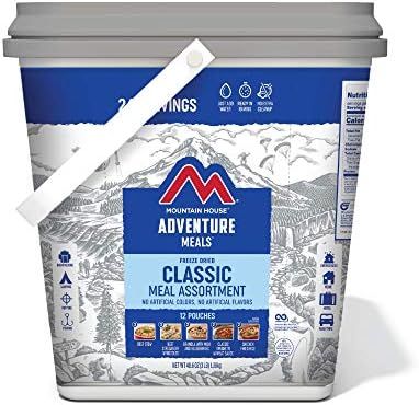 Mountain House Classic Bucket | Freeze Dried Backpacking & Camping Food | 24 Servings (0081635A) | Amazon (US)