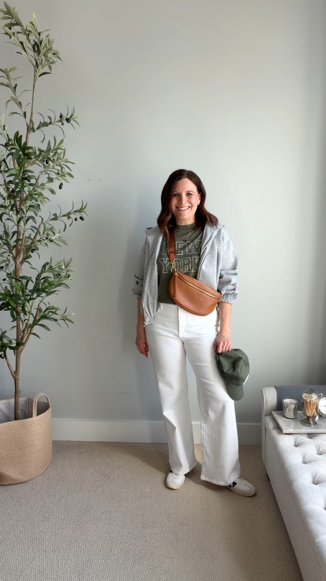 Long weekend capsule outfit fit notes: ⁠
⁠@loft olive “New York” tee (gifted): so soft and oversized, I sized down to an XS.⁠ ⁠@loft midrise white wide leg jeans: fit TTS. Measured inseam is 30", but the web now says 31". The most comfy white jeans.⁠ ⁠@oldnavy bubble hem bomber hoodie: so comfy and the perfect length for waist definition. ⁠I'm in a medium (sized up). ⁠


 

 

#LTKOver40 #LTKSaleAlert #LTKMidsize