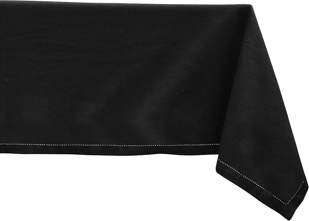 Black Tablecloths - Rectangle Tablecloth 60x126 Inch, 100% Cotton Table Cloth Farmhouse Tableclot... | Amazon (US)