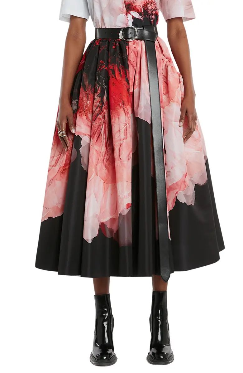 Anemone Print Faille Skirt | Nordstrom