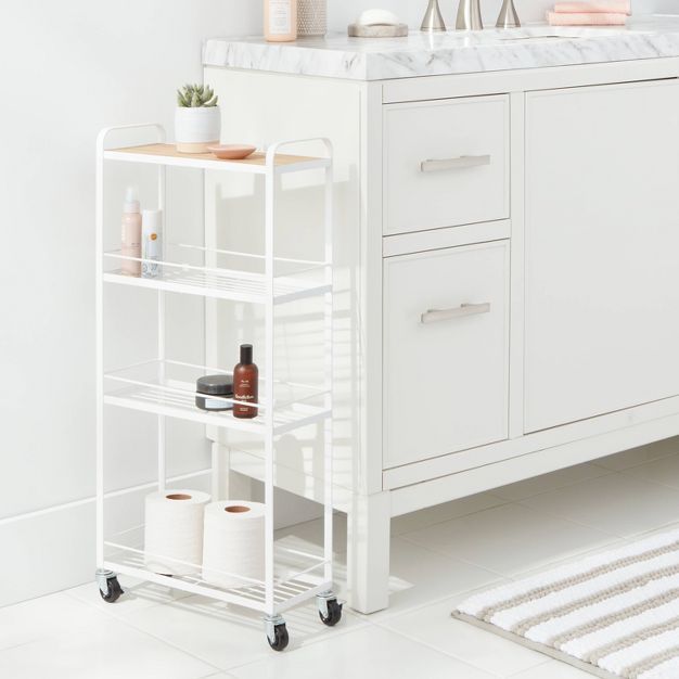 Skinny Storage Cart Matte White - Brightroom™ | Target