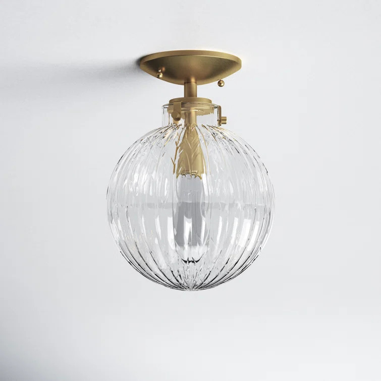 Celeste 1 - Light 8'' Simple Globe Semi Flush Mount | Wayfair North America