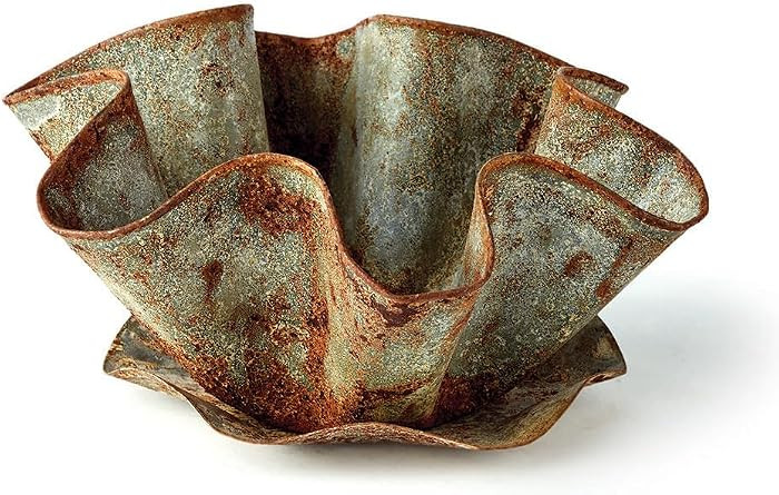 Napa Home & Garden Galvanized Handkerchief Pot with Saucer Antique Galvanized | Amazon (US)