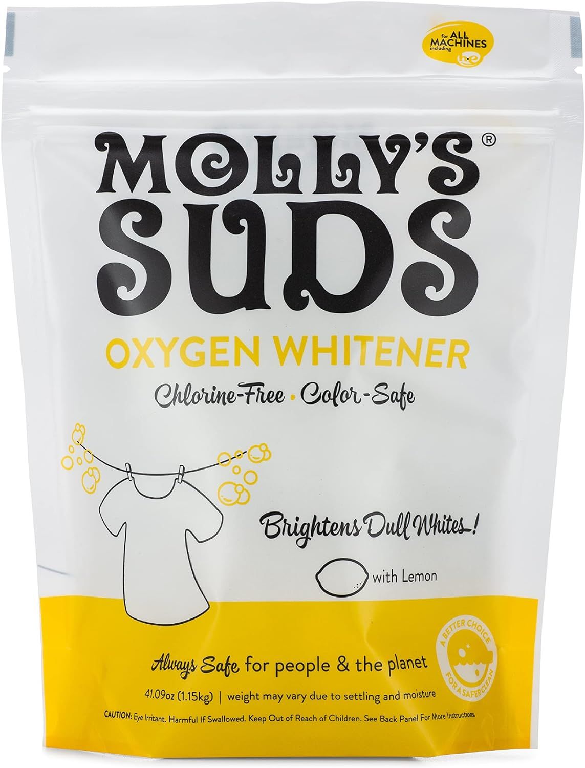 Molly's Suds Oxygen Whitener | Powerful Bleach Alternative, Chlorine Free & Color Safe | Brighten... | Amazon (US)