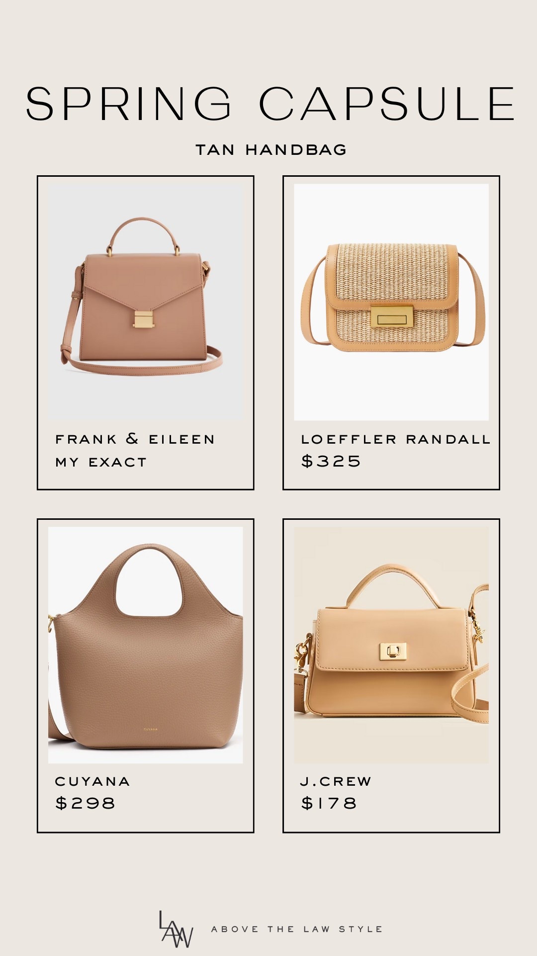 Spring Capsule: Tan Handbag

#LTKOver40 #LTKStyleTip #LTKItBag