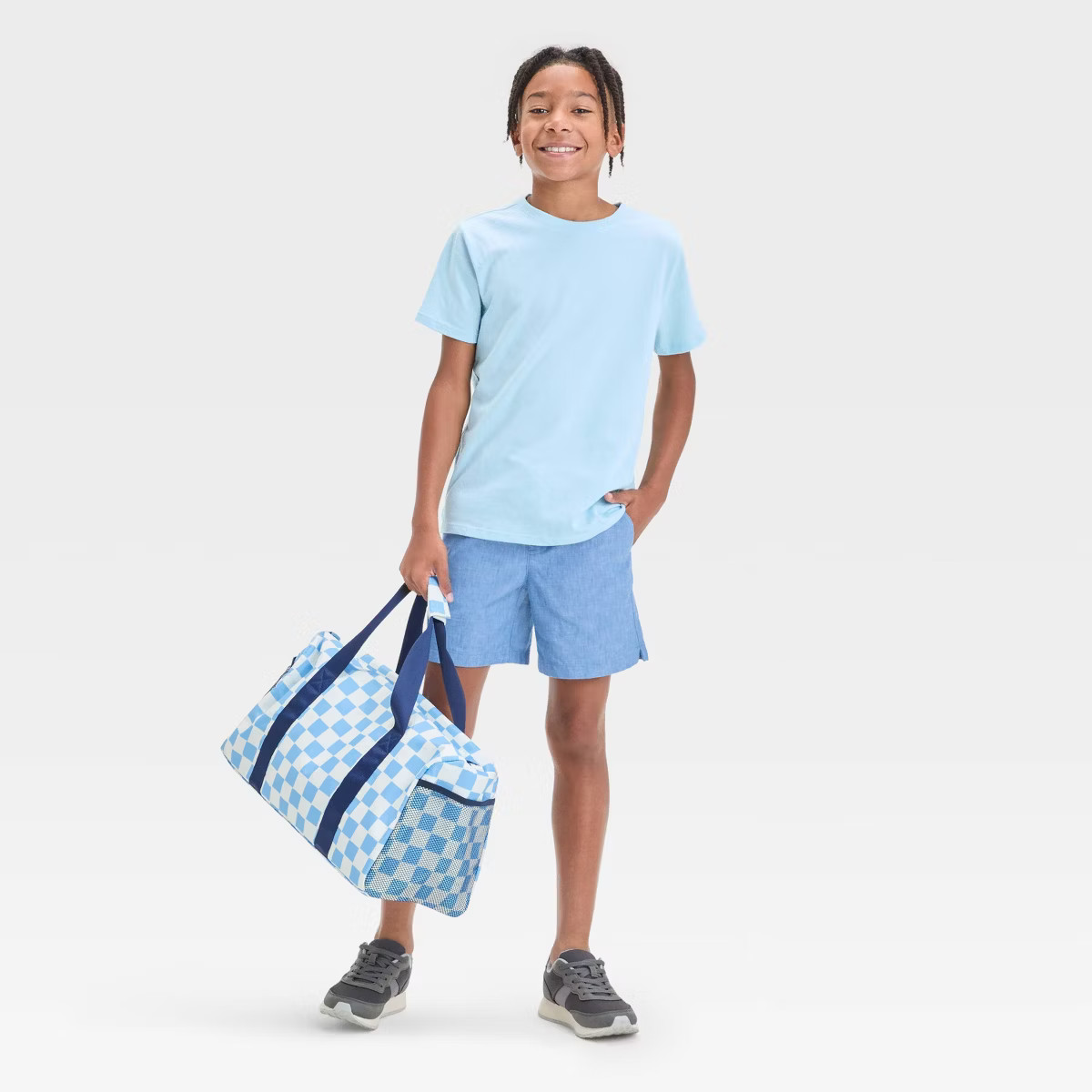 Boys' Short Sleeve T-Shirt - Cat & Jack™ Charcoal Gray XL Husky: Crew Neck, Jersey Fabric | Target