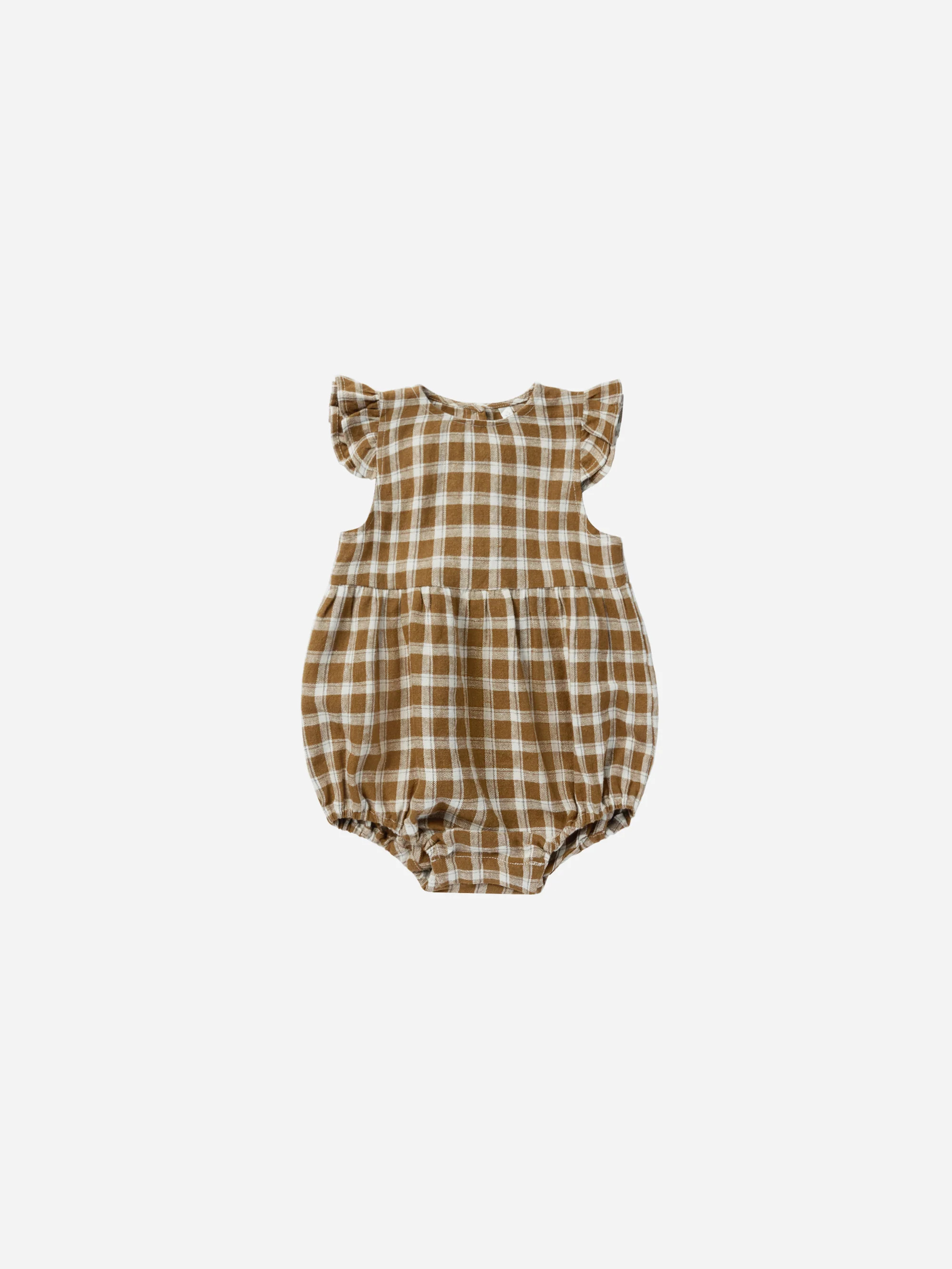 Amelia Romper || Saddle Plaid | Rylee + Cru