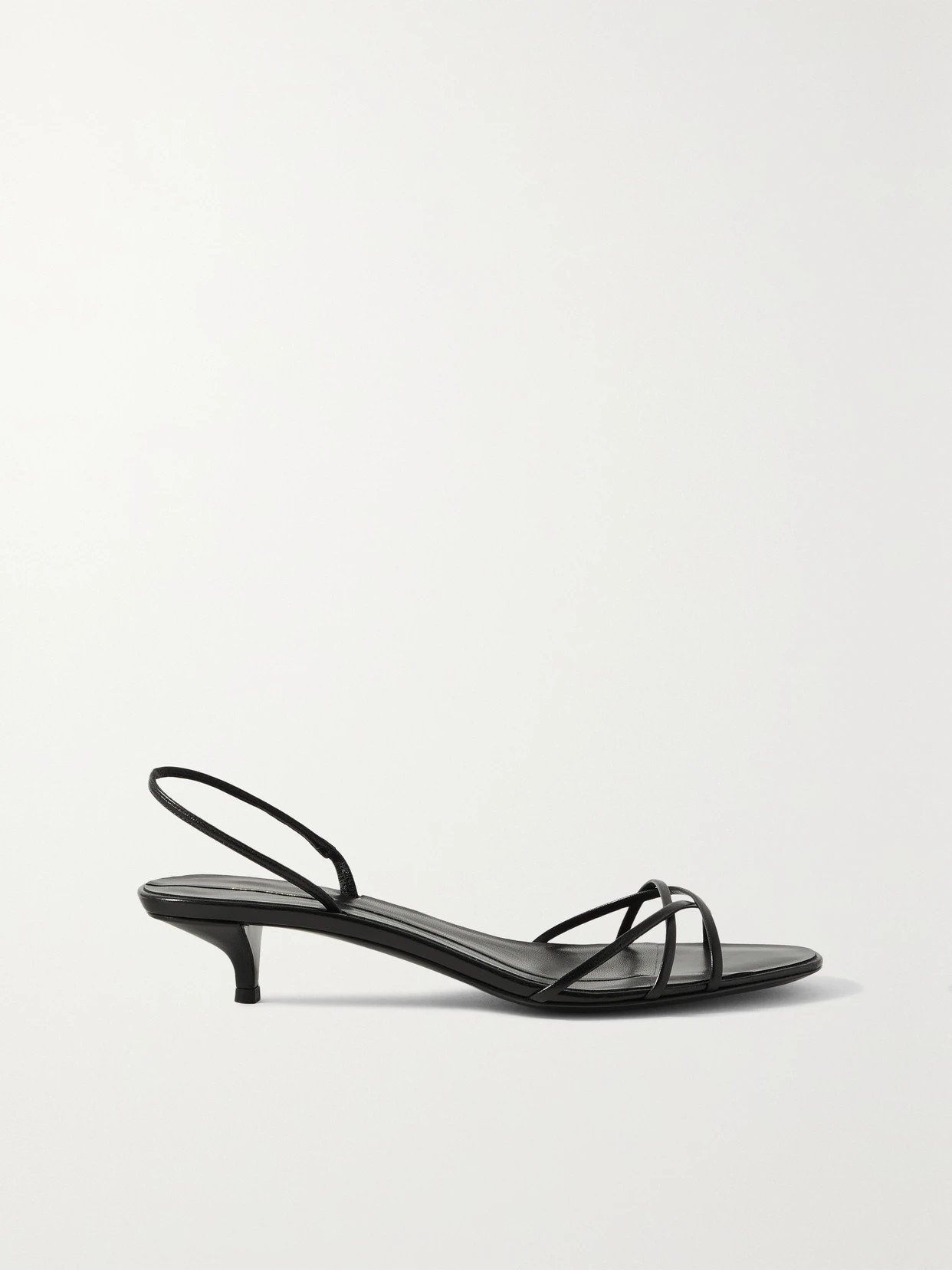 The Row - Harlow Leather Slingback Sandals - Black | NET-A-PORTER (US)