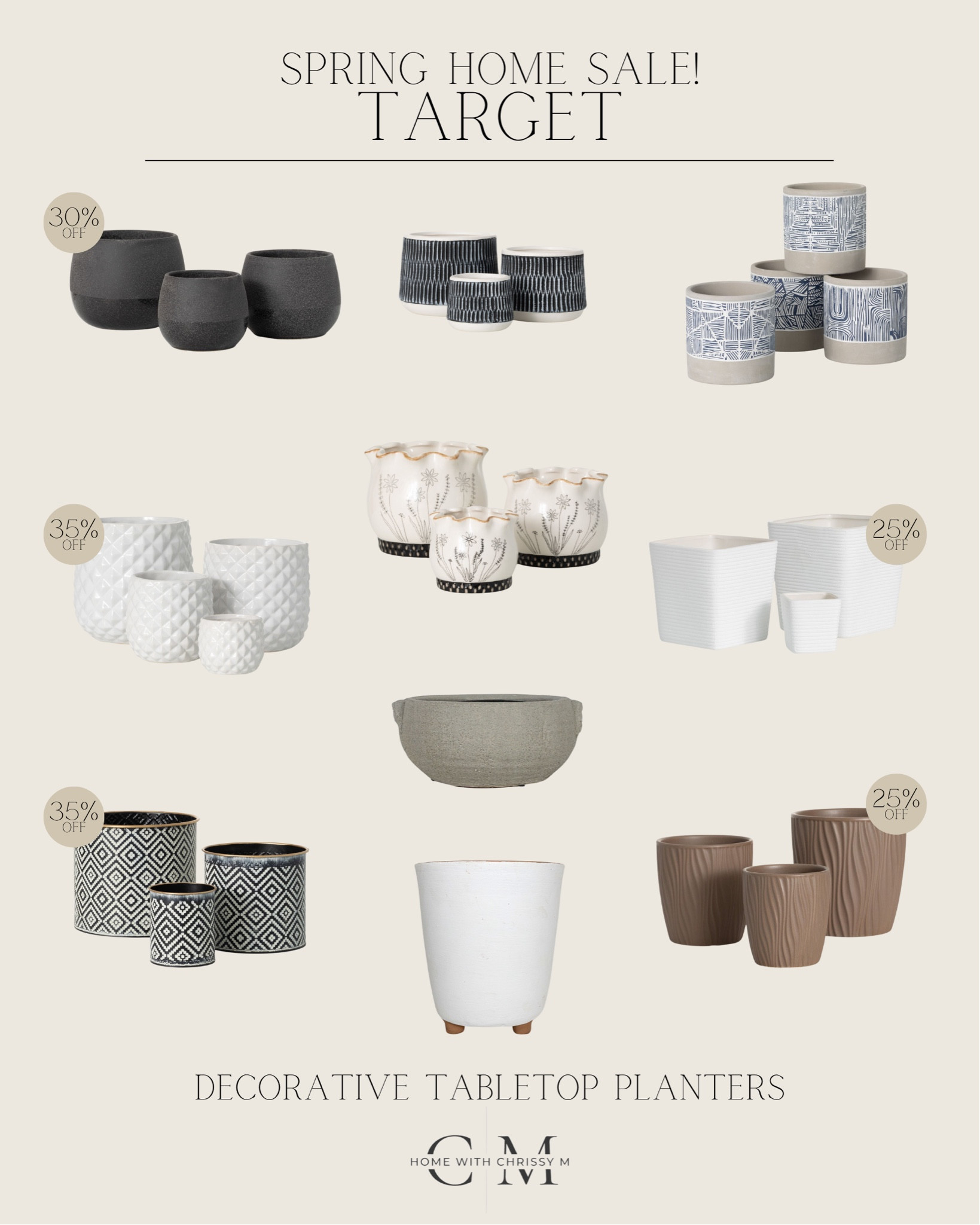 Target Home Sale / Target Spring Sale / Target Outdoor Sale / Tabletop Planters / Patio Decor / Decorative Planters

#LTKhome #LTKSeasonal #LTKsalealert