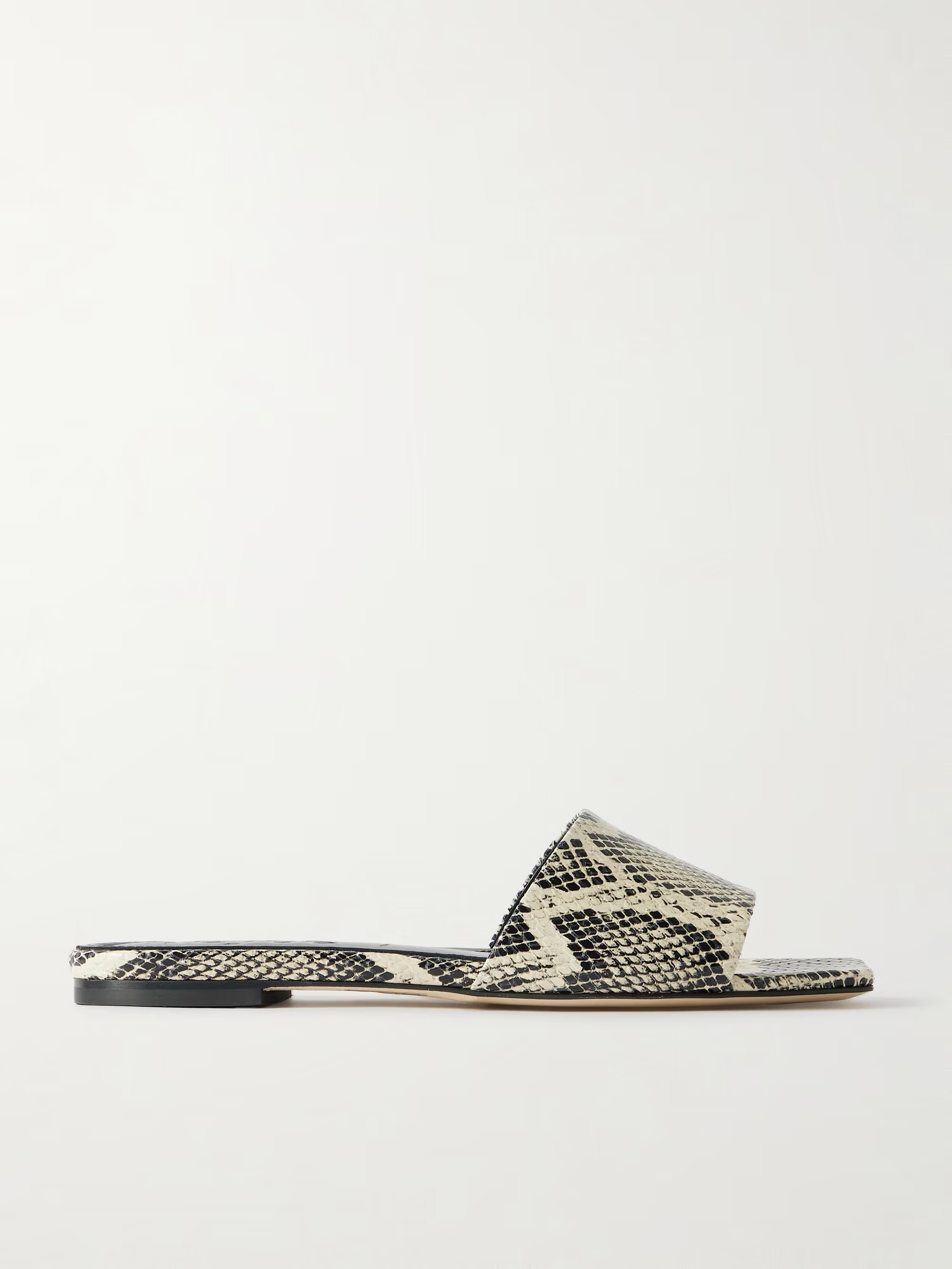 Anna snake-effect leather slides | NET-A-PORTER (US)