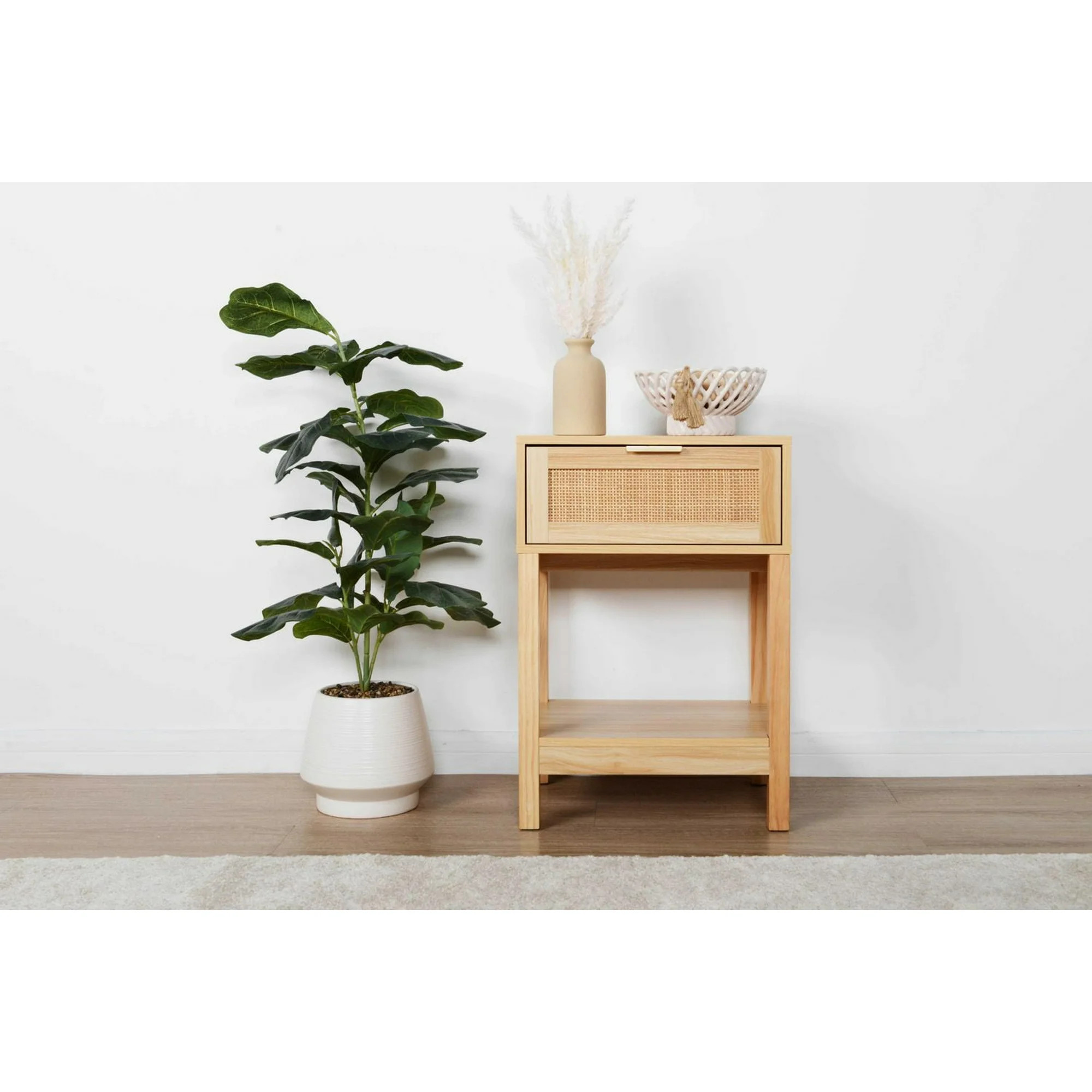 Anko Fraser Rattan Bedside Table, Bedside Table | Walmart (CA)