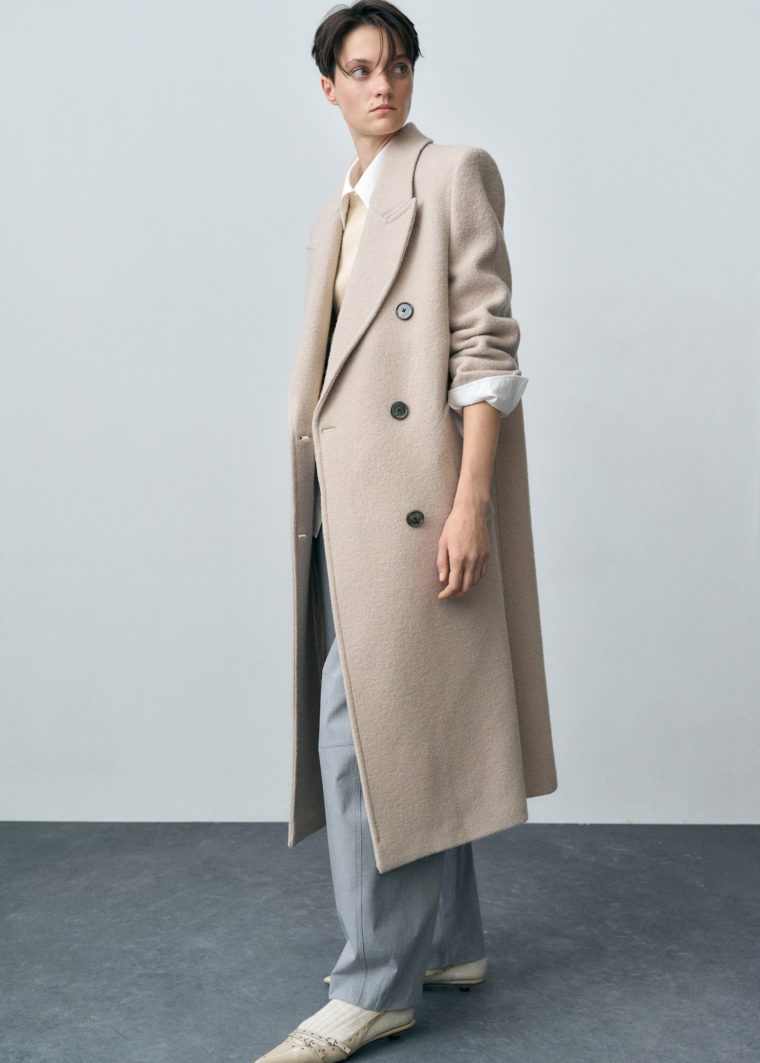 Structured virgin wool coat - Women | MANGO USA | Mango (US/MX/AU)