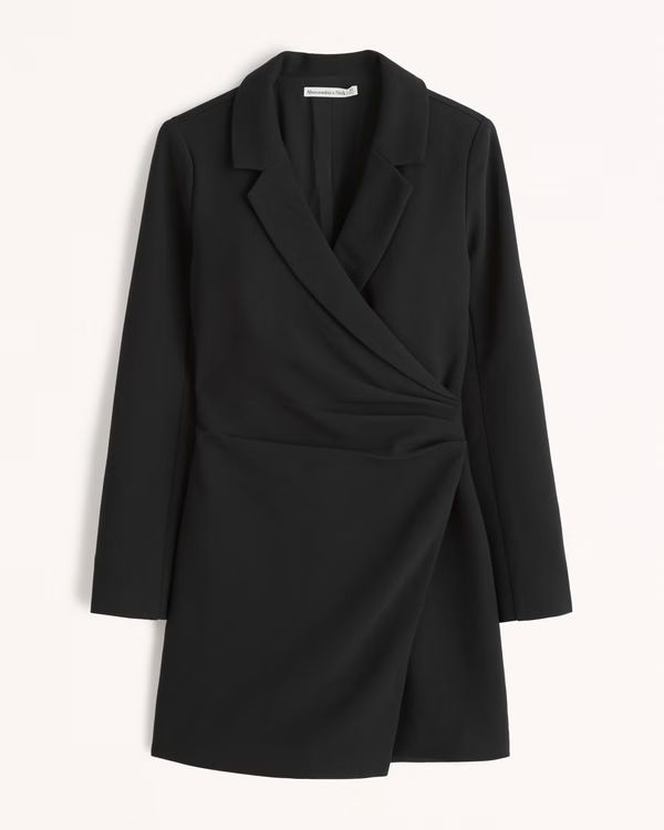 Women's Wrap-Front Blazer Dress | Women's New Arrivals | Abercrombie.com | Abercrombie & Fitch (US)
