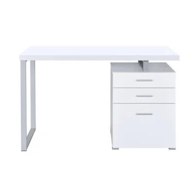 White Writing Desk With 3 Storage Drawers | Gift Idea | Wayfair North America