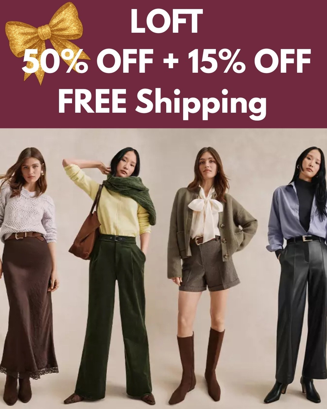 SALE at LOFT ‼️ SAVE 50% OFF Site Wide and an additional 15% OFF!! FREE SHIPPING  🛍️  Click any product photo to Shop + SAVE!! Would be so appreciated 😍 

Workwear - Date Night - Office Outfit - Seasonal- Shoe Crush - Resort Wear - Dress - Dinner Date 
- Travel - Boots - Cowboy 🤠 Western Wear - Business Casual- Lounge Sets - Pajamas- - Jackets - Denim Dress - Wedding Guest Dress - Holiday Outfit - Gift Guide - Loft - SALE ALERT 

Follow my LTK @fashionistanyc on the @shop.LTK app to view this post and get my exclusive app-only content!

#liketkit #LTKgrwm #LTKdayinmylife #LTKootd #LTKTravel #LTKSaleAlert #LTKWorkwear #LTKPetite #LTKSeasonal
@shop.ltk
https://liketk.it/5OzoJ
