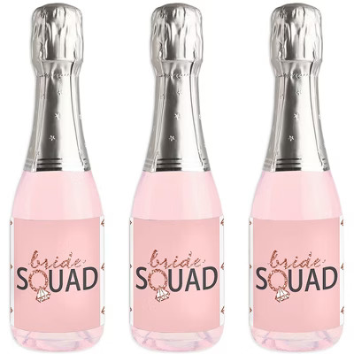 Big Dot of Happiness Bride Squad - Mini Wine & Champagne Bottle Label Stickers - Rose Gold Bridal... | Target