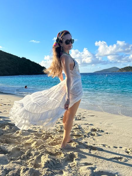 Perfect white slip for your next beach vacation! It’s available in a few colors and has a built in bodysuit! TTS,
adjustable straps. 

#LTKHoliday #LTKfindsunder100 #LTKtravel