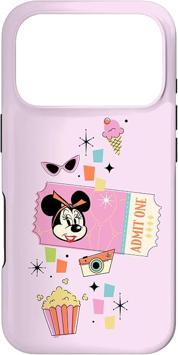 Disney Minnie Mouse Disneyland Celebration Retro Park Ticket Case for iPhone 17 Pro | Amazon (US)