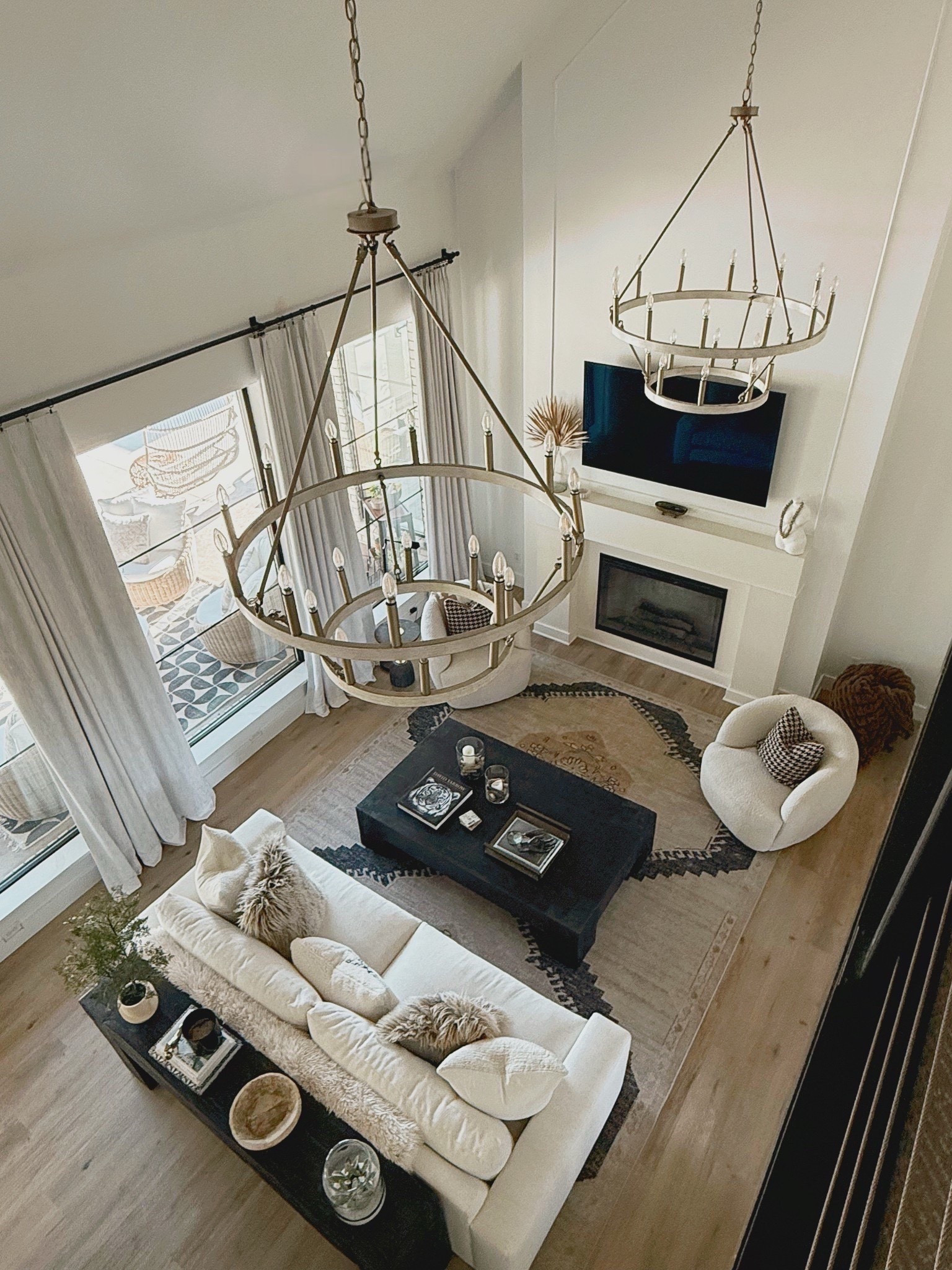 Living room rug is 10x 14 Pottery Barn 
Tables and couch @arhaus
Chairs @cb2

#LTKHome #LTKStyleTip