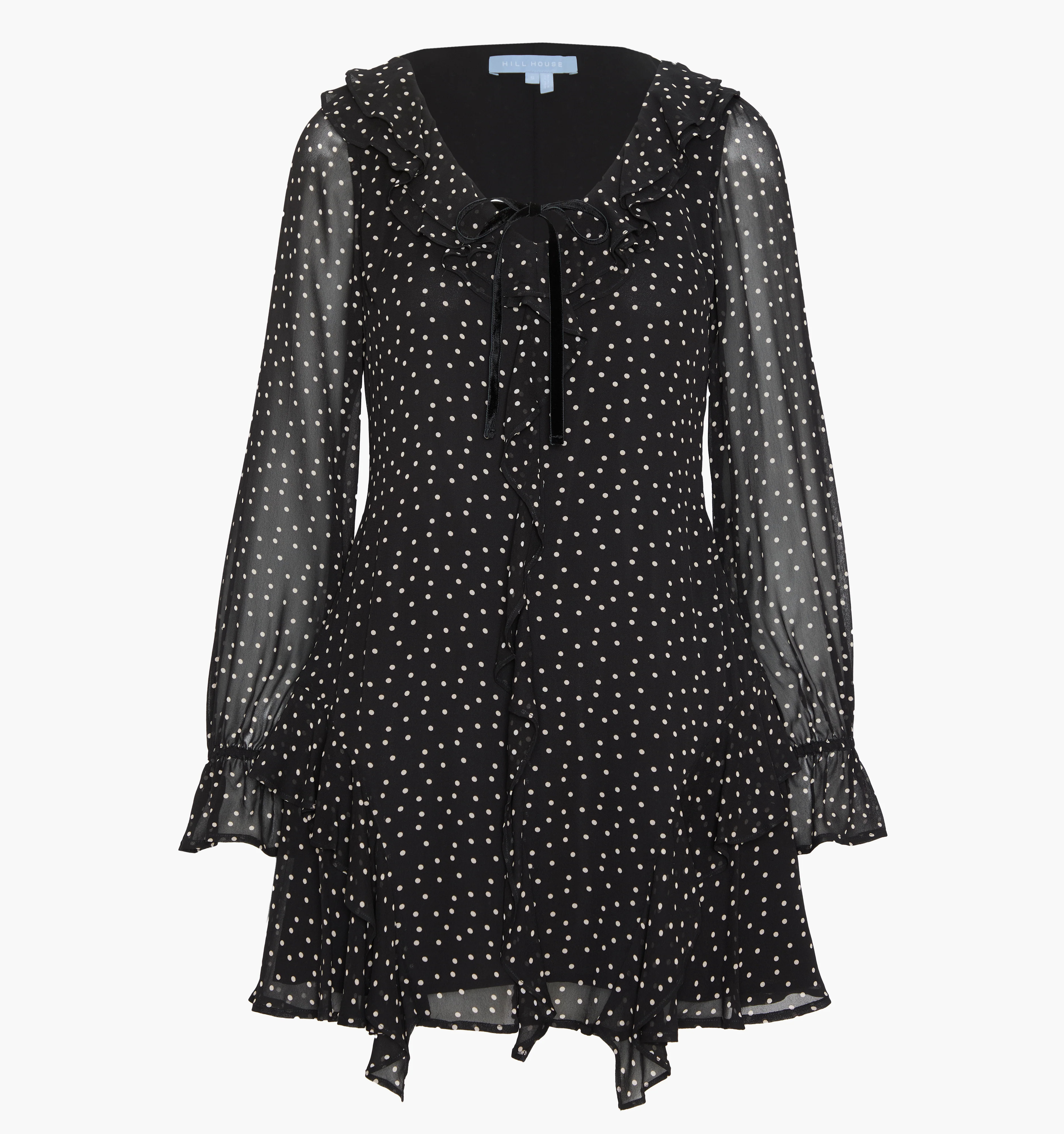 The Bridget Dress - Black Polka Dot Black Polka Dot / XXS | Hill House Home US