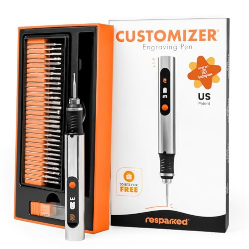 Resparked Customizer Engraving Pen (Formerly Culiau): Ultimate Cordless Portable Tool for Artists & DIYers - Engrave 50+ Surfaces - Beginner Friendly - Rechargeable - Free 30 Bits & Mastery Guide | Amazon (US)