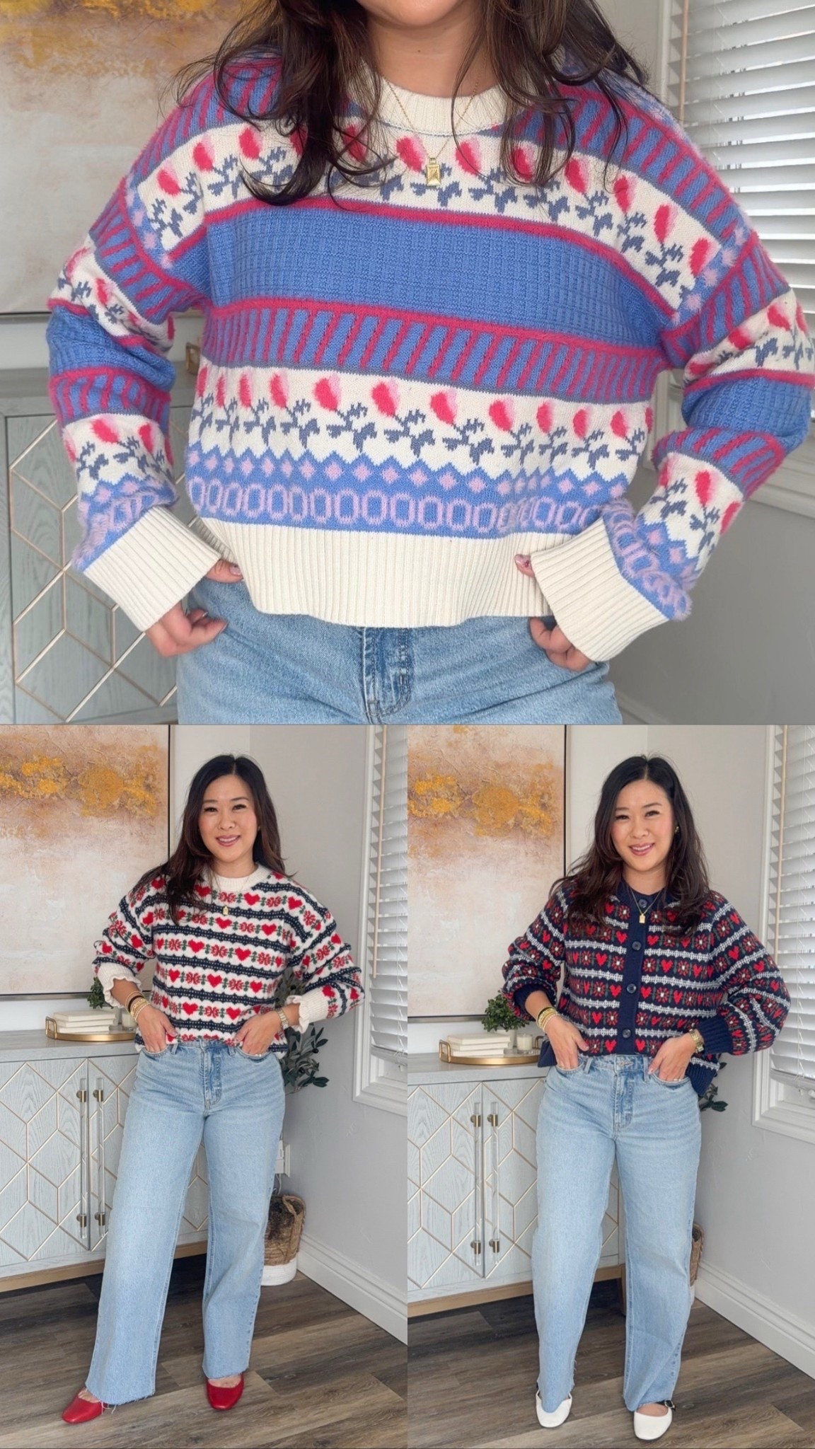 Holiday to Valentine’s Day Sweaters
Size Large
Jeans: 8 Short

valentine’s day sweaters, heart sweaters, valentine’s day ootd, cozy sweaters, women’s fashion, trendy fashion, chic style 

#LTKHoliday #LTKSeasonal #LTKootd
