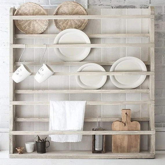 Plate Rack Plate Holder Wall Mounted Plate Shelf | Etsy (US)