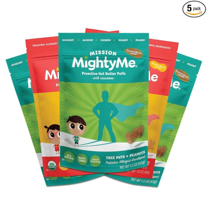 Proactive Puffs Variety Pack for Babies + Kids - Tree Nut + Peanut - Allergen Introduction Peanut... | Amazon (US)