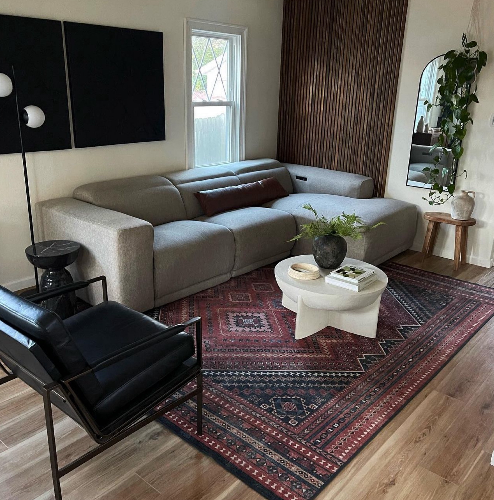 Living room links! 

Can’t link the couch but it’s from Nebraska Furniture Mart & it’s called the “Stitch 2-Piece Power Reclining Sectional with Power Headrests in Gray”. 

#LTKhome