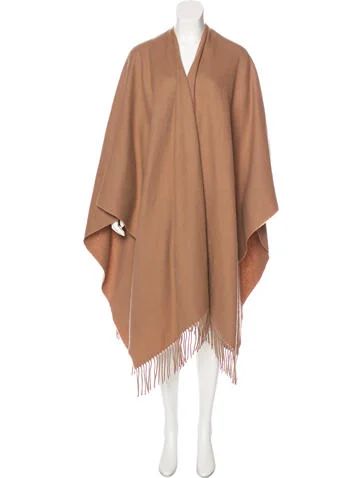 Wool Fringe-Trimmed Poncho | The Real Real, Inc.