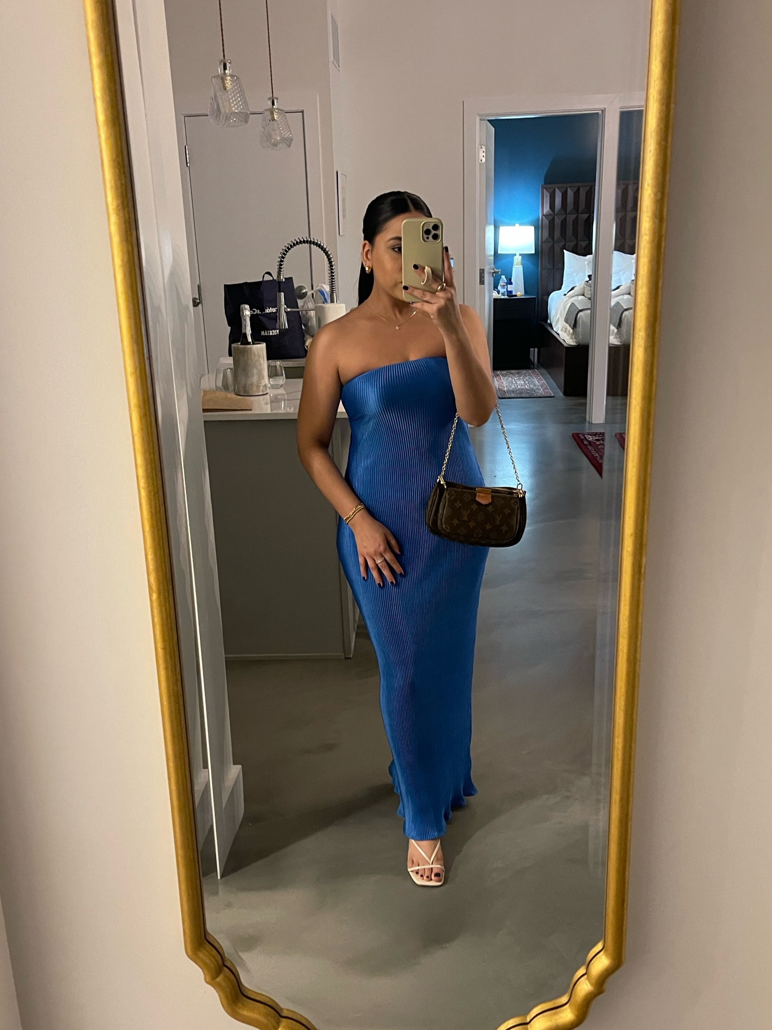 Dinner outfit idea 
Blue dress: small
White kitten heels: 6.5 
Nipple cover pasties 
Gold jewelry 

#LTKSeasonal #LTKstyletip #LTKfindsunder50