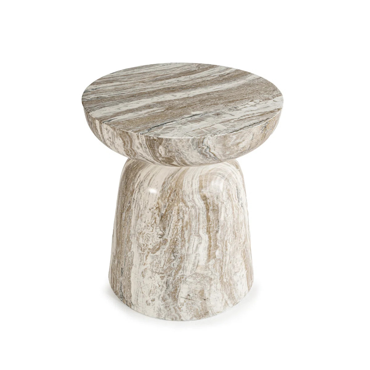 Outdoor Faux Stone Goblet Side Table | Joss & Main