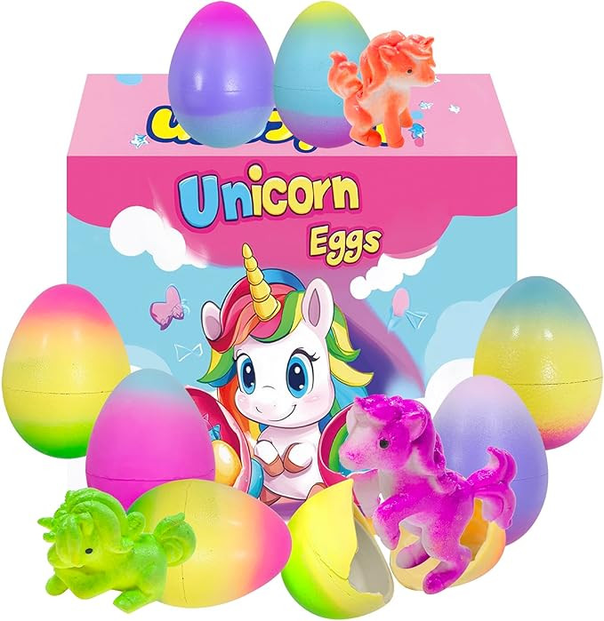 6 Pack Unicorn Hatching Surprise Eggs - Grows 600%- Easter Birthday Gifts for Kids Boys Girls Eas... | Amazon (US)