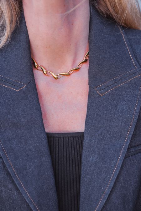 This teardrop chain gold choker Monica Vinader necklace adds just the right amount of impact to an outfit. It hits right at my collarbones which is very flattering, and it’s 18k gold vermeil-covered, which helps it to stay beautiful for years to come. 

~Erin xo 

#LTKStyleTip #LTKOver40