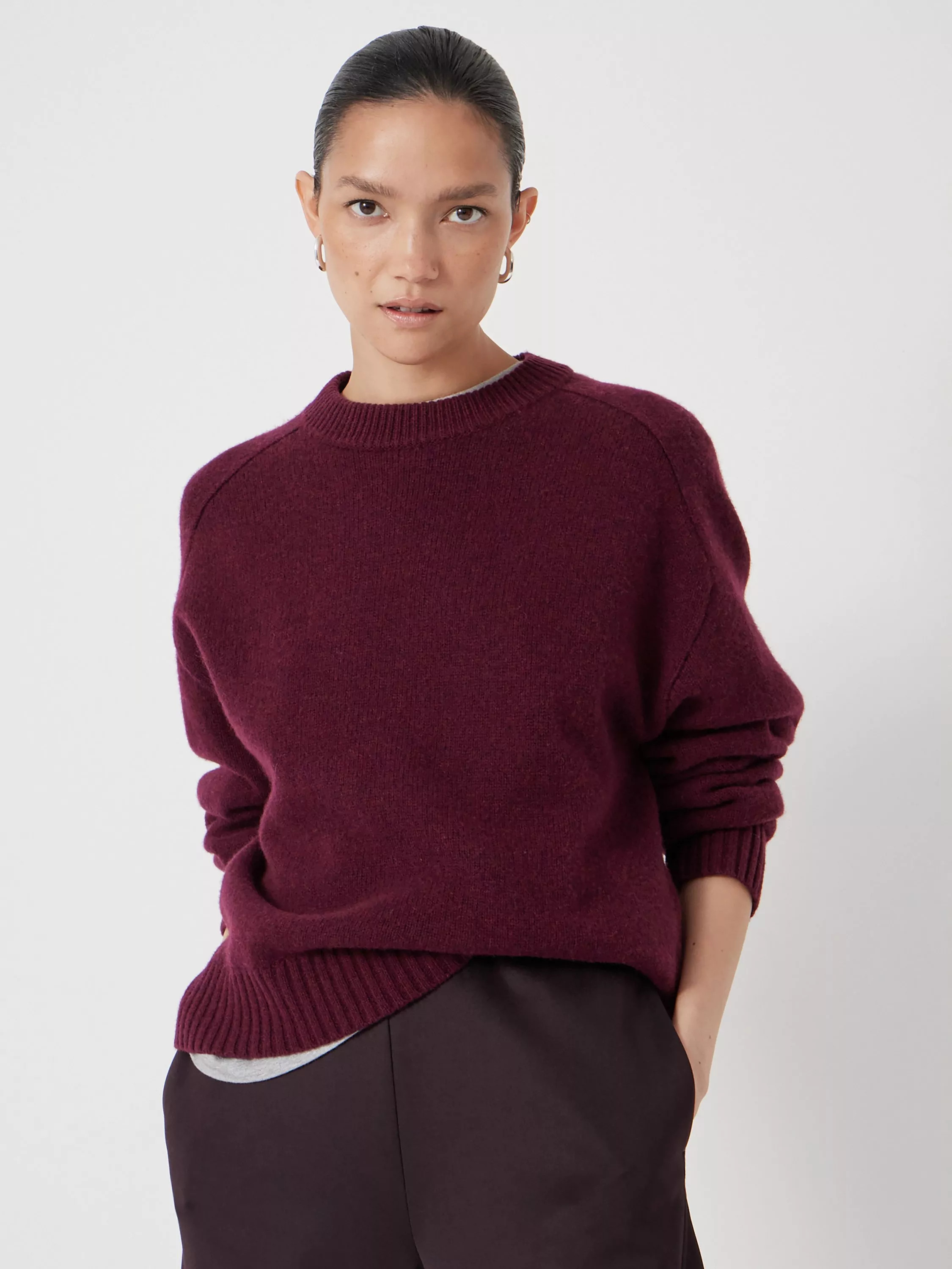 HUSH Nina Merino Wool Cropped Jumper | John Lewis (UK)