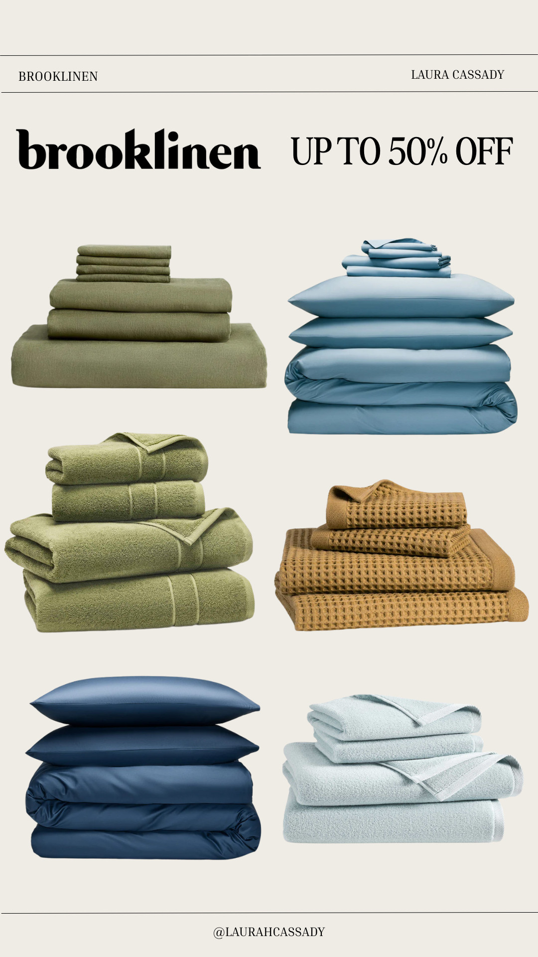 Fresh bedroom refresh on sale! 🌿✨ Brooklinen is offering up to 50% off luxe sheet sets, duvet covers, and cozy bedding essentials. These bestselling bundles come in gorgeous neutrals and calming blues — perfect for elevating your space for spring or fall. Linking my favorites!

#BedroomRefresh #BrooklinenSale #HomeDecorFinds #BeddingEssentials #CozyHomeVibes #LTKSale #HomeStyleInspo #InteriorDesignLovers #SheetSets #DuvetCovers 

 

#LTKHome #LTKHoliday #LTKSaleAlert #LTKTall