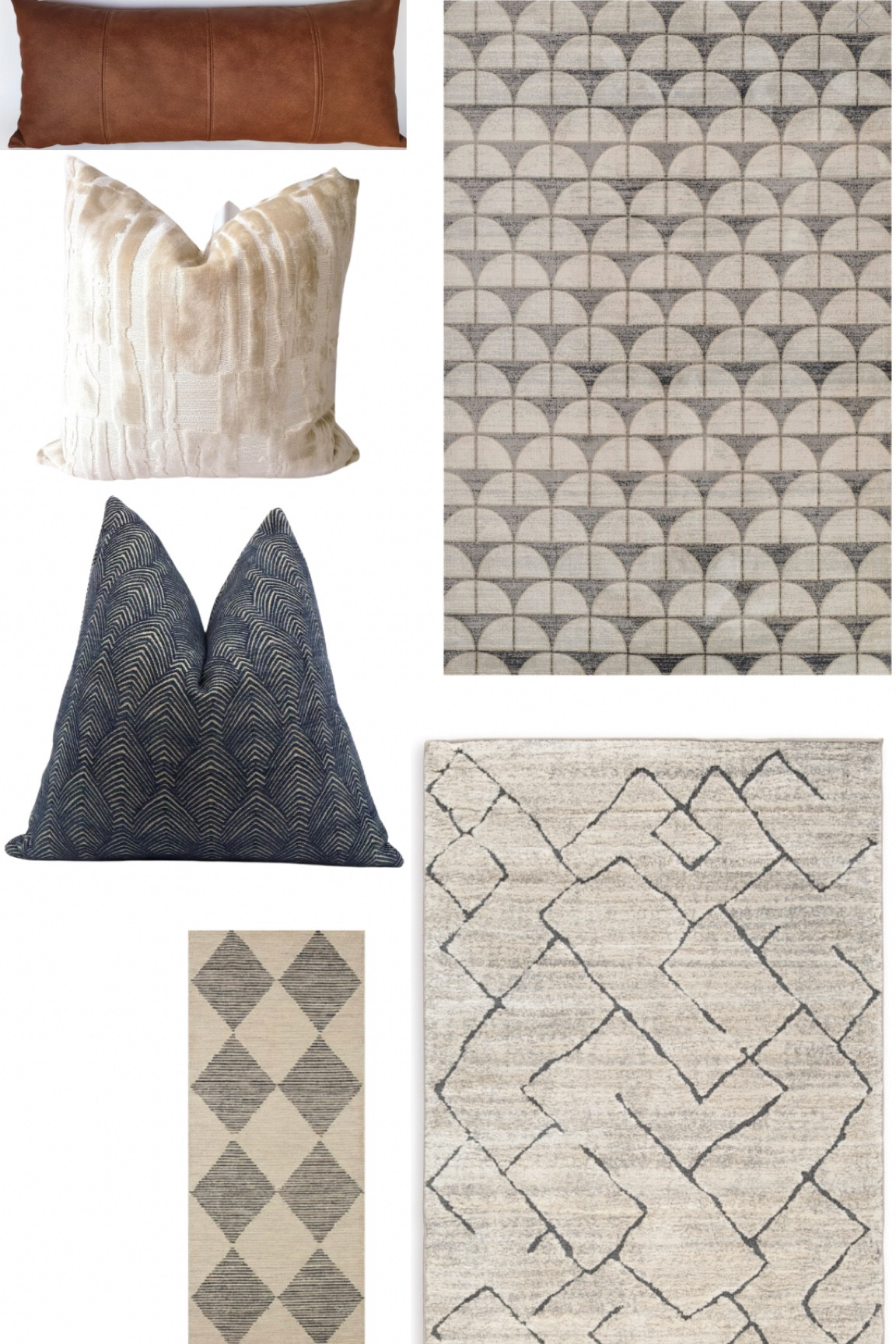 Rugs and throw pillows 