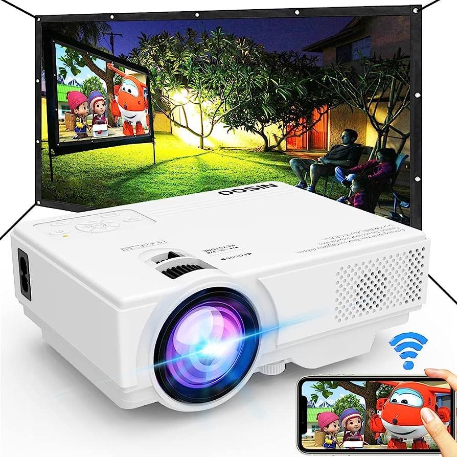 Projector with WiFi, 2023 Upgrade 9500L [100" Projector Screen Included] Projector for Outdoor Mo... | Amazon (US)