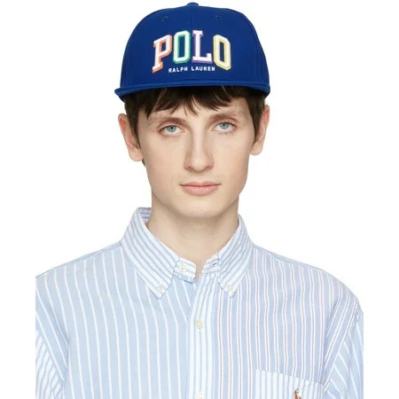 Polo Ralph Lauren Navy Embroidered Flat Cap Snap Back | Walmart (US)